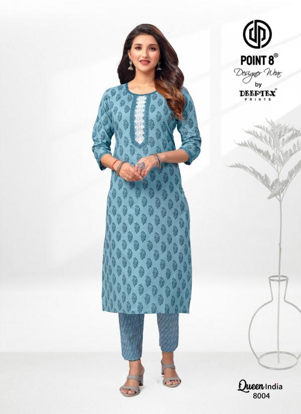 Deeptex Queen India Vol 8 Cotton Printed Designer Kurti With Bottom